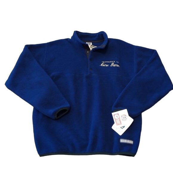 NWT Vintage Notre Dame Polar Fleece Pullover - Picture 2 of 8